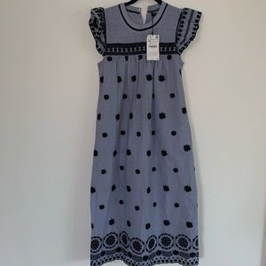 *BRAND NEW* ZARA embroidered striped dress